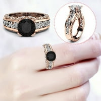 кеусн дами прстен легура позлатени 14к розово злато боја сепарација прстен накит подарок