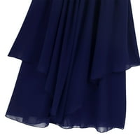 Девојки Halter Sequided Bridesmaid Fress Resident Cartention Prapy Plaf Part Part gown navy_blue 14