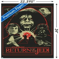 Војна на ѕвездите: Враќање На Џедајот-Црвен Преглед Илустрација Ѕид Постер, 22.375 34