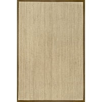 Nuloom Larnaca Seagrass цврст килим на отворено, 4 '6', кафеава