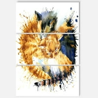 Уметнички Дизајнарт Симпатична Графичка Илустрација На Мачиња Животинска Сјајна Метална Ѕидна Уметност