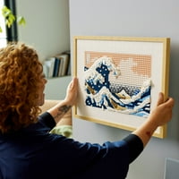 Уметност Хокусаи-Големиот Бран 31208, 3д Јапонска Ѕидна Уметност, Врамена Океанска Платнена Слика За Домашен Или Канцелариски