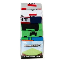 Minecraft Машки Екипаж Чорапи, 6-Пакет