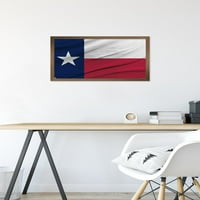 Тексас Знаме Ѕид Постер, 14.725 22.375 Врамени