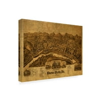 Црвениот Атлас Дизајн 'Buena vista va 1891' Canvas Art