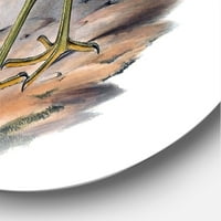 DesignArt 'Антички австралиски птици xiii' Традиционална метална wallидна уметност - диск од 11