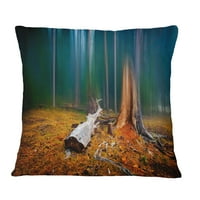 DesignArt Сина шума на магливо утро - пејзаж печатена перница за фрлање - 12x20