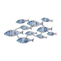 Декориум со сина метална риба
