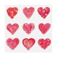 Трговска марка ликовна уметност „срца и повеќе срца јас“ платно уметност од Сју Шлабах