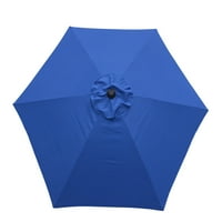 FT Market Outdoor Patio Aluminum чадор со ребра стакло од ребра, сина