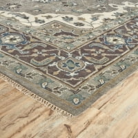 Традиционален персиски килим на Алден, сив сив самрак, сина, 7ft-9in 9ft-9in област килим