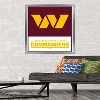 Вашингтон Команданти-Логото Ѕид Постер, 22.375 34 Врамени