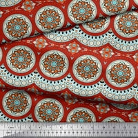 Ткаенина од памук со памук со памук абориџина мозаична печатена ткаенина од дворот