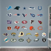 Fathead NFL: Колекција на лого на тимот - Големи официјално лиценцирани отстранливи wallидни декорации