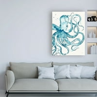 Трговска Марка Ликовна Уметност Длабоко Море VIII v Teal Платнена Уметност Од Ана Таволети