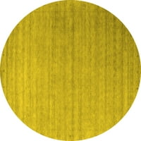 Агли Компанија Затворен Круг Апстрактно Жолта Современа Област Килими, 8 ' Круг