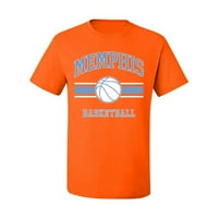 Дивиот боби град Мемфис кошарка фантазија Фан Спортска машка маица, портокалова, голема