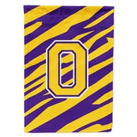 Монограм - Тигарска Лента-Виолетова Златна Буква О Монограм Почетна Големина На Куќата На Знамето