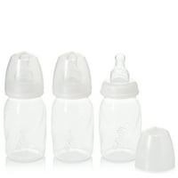 Дури ифло хранење вентилирано + БПА пластични шишиња за бебиња - 4oz, чиста, 3CT