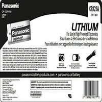 Panasonic Литиум CR-123A 3v Батерии ЗА Фенери, Дигитални Фотоапарати, Играчки И Алармни Системи, 6-Батерија Пакет
