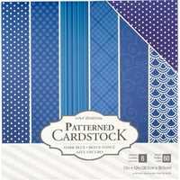Core'Dinations Value Moded CardStock 12 x12 60 pkg-темно сино