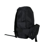Сила уникатен ранец за возрасни со одвојлива торбичка за половината, црна, одлична за патување