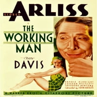 Работниот Човек Од Врвот: Џорџ Арлис Бет Дејвис На Џуџе Прозорец Картичка 1933. Филм Постер Мастерпринт