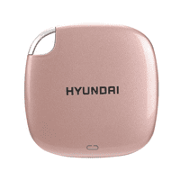 Hyundai 512gb Ултра Пренослив Складирање На Податоци Брз Надворешен SSD, КОМПЈУТЕР Mac Мобилен-USB-C USB-А, Вклучен Двоен Кабел, Розово Злато-HTESD500RG
