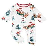 Хиригин Мода Божиќ Печатени Блузи И Панталони Родител-Дете Пижами Во Собата