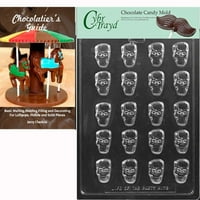 Cybrayd Черепи Со Големина На Залак Чоколадо Бонбони Мувла Со Упатството За Упатства На Нашиот Чоколадо