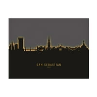 Мајкл Томпсет „Сан Себастијан Шпанија Скај Скај Сјај II“ платно уметност