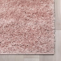 Добро ткаени Elle Basics Emerson Modern Shag Solid Color Pink 9'3 12'6 Област килим