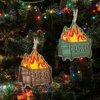 онхуон приврзоци новогодишна елка дрвен оган контејнер украс божиќна декорација и виси