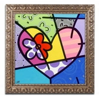 Трговска марка ликовна уметност „Големо срце III“ платно уметност од Роберто Рафаел, златна украсна рамка