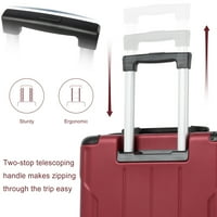 Bardshell Buggege Spinner куфер со TSA заклучување лесен за проширување, ABS материјал лесен и издржлив, тивки тркала за вртење,