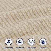 Subrte Sofa Cover Slipcover со дополнителен капак на седиштето за перничиња, софа, камила
