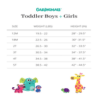 Гаранималис Бебешки и мали деца за девојчиња, 3-пакувања, големини 12м-5Т