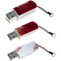 Спортско издание на Verbatim 8 GB USB Flash Drives, 3-пакет