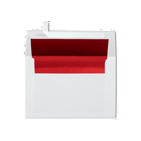 Luxpaper Покани за покана, 1 4, lb. бело со црвена обвивка, пакет