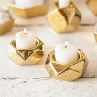 Свадба Декор Геометриски Свеќа Носителот Чај Светла и Гласови 1. Во Златен Пакет