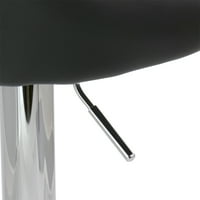 Столпа на Елама Бар со прилагодлива висина и вртење, црна и хром, сет од 2