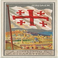 Ерусалим, од градските знамиња серија За Ален И Гинтер Цигари Брендови Постер Печатење