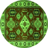 Ахгли Компанија Внатрешен Правоаголник Геометриски Зелени Традиционални Теписи, 3'5'
