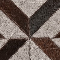 Канади рачно изработен килим со кожа со дијаманти, сиво кафеава, килим од 5 -тина 8 метри