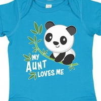 Инктастична тетка ми ја сака- слатко панда подарок бебе или бебе девојче боди