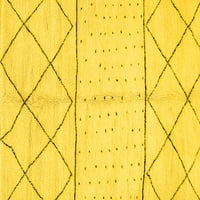 Ахгли Компанија Внатрешен Плоштад Цврсти Жолти Теписи Од Модерна Област, 6 ' Квадратни