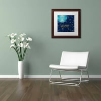 Трговска марка ликовна уметност Универзум платно уметност од Лиза Пауел Браун, бел мат, дрвена рамка