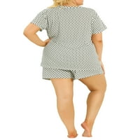 Единствени поволни цени Pluенски плус големина пижама постави кратки ракави полкови точки за спиење