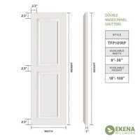 Ekena Millwork 18 W 46 H TRUE FIT PVC Два еднакви подигнати панели ролетни, без starвездени ноќни сини