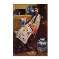 Трговска марка ликовна уметност „виолетова и роза“ платно уметност од Вистлер